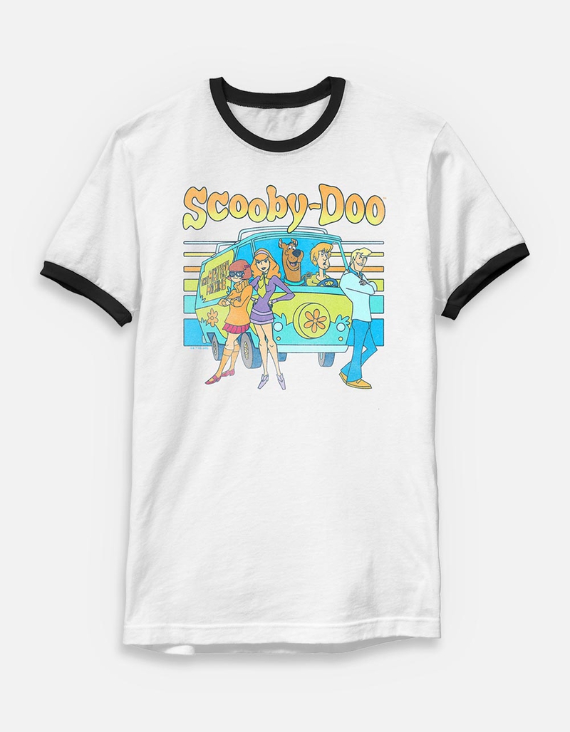 SCOOBY DOO Retro Stripes Van Unisex Ringer Tee image number 0