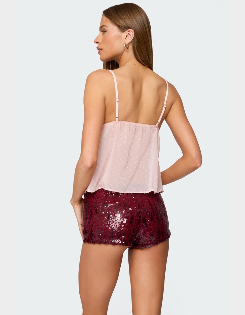 EDIKTED Dotted Chiffon Babydoll Tank Top image number 4