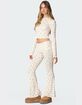 EDIKTED Bloom Baby Fold Over Flared Leggings image number 4