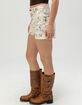 WRANGLER High Rise Print Womens Cowboy Shorts image number 4