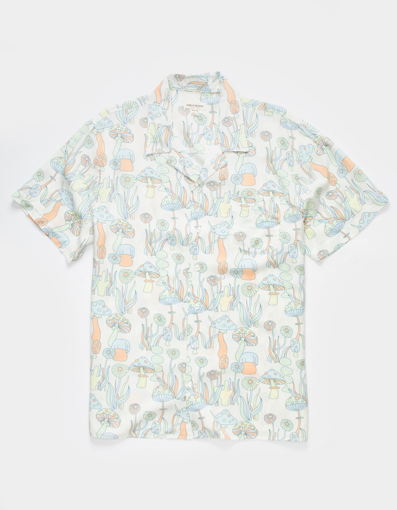 PUBLIC ACCESS Mushroom Mens Button Up Shirt image number 1
