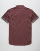 SHOUTHOUSE La Brea Burgundy Mens Shirt image number 2