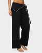 EDIKTED Button Foldover Low Rise Baggy Jeans image number 2