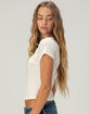 FULL TILT Butterfly Patch Womens Baby Tee image number 3