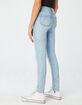 RSQ High Rise Ankle Skinny Exposed Button Girls Light Wash Jeans image number 3