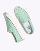 VANS Distressed Checkerboard Slip-On SF Neptune Green Womens Shoes image number 3