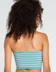 FULL TILT Seamless Stripe Womens Teal Halter Top image number 3