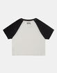 RVCA Daisy Womens Crop Raglan Tee image number 3