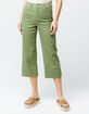 SKY AND SPARROW Twill Crop Womens Wide Leg Pants image number 1