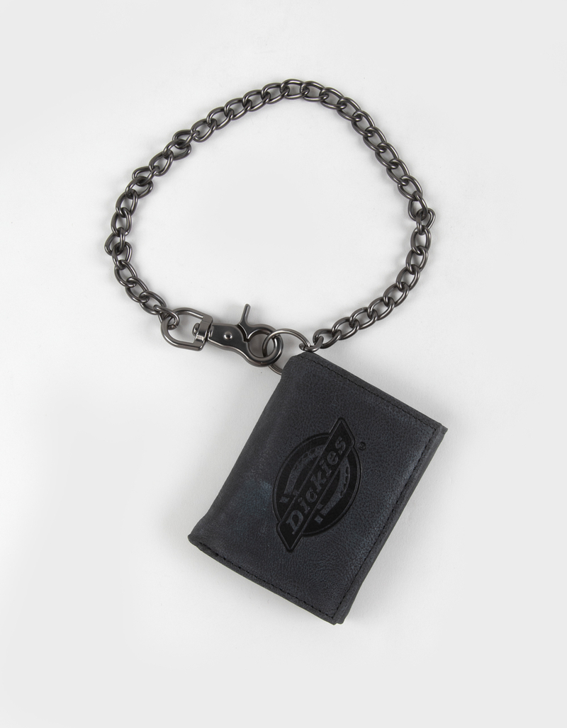 DICKIES Genuine Leather Trifold Wallet with Chain image number 0