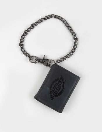 DICKIES Genuine Leather Trifold Wallet with Chain Primary Image