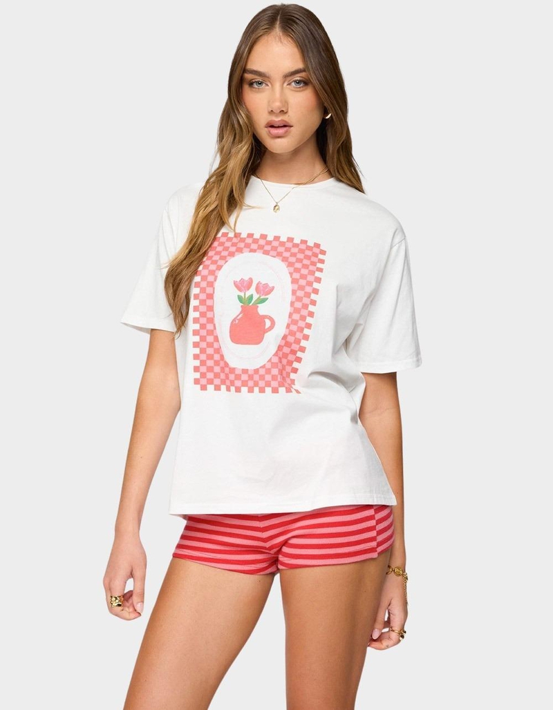 EDIKTED Flower Vase Oversized Tee image number 1