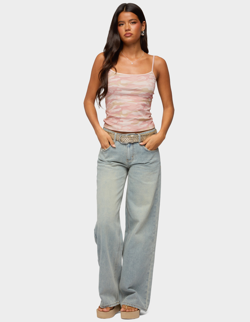 EDIKTED Quintie Mid Rise Straight Leg Jeans image number 3