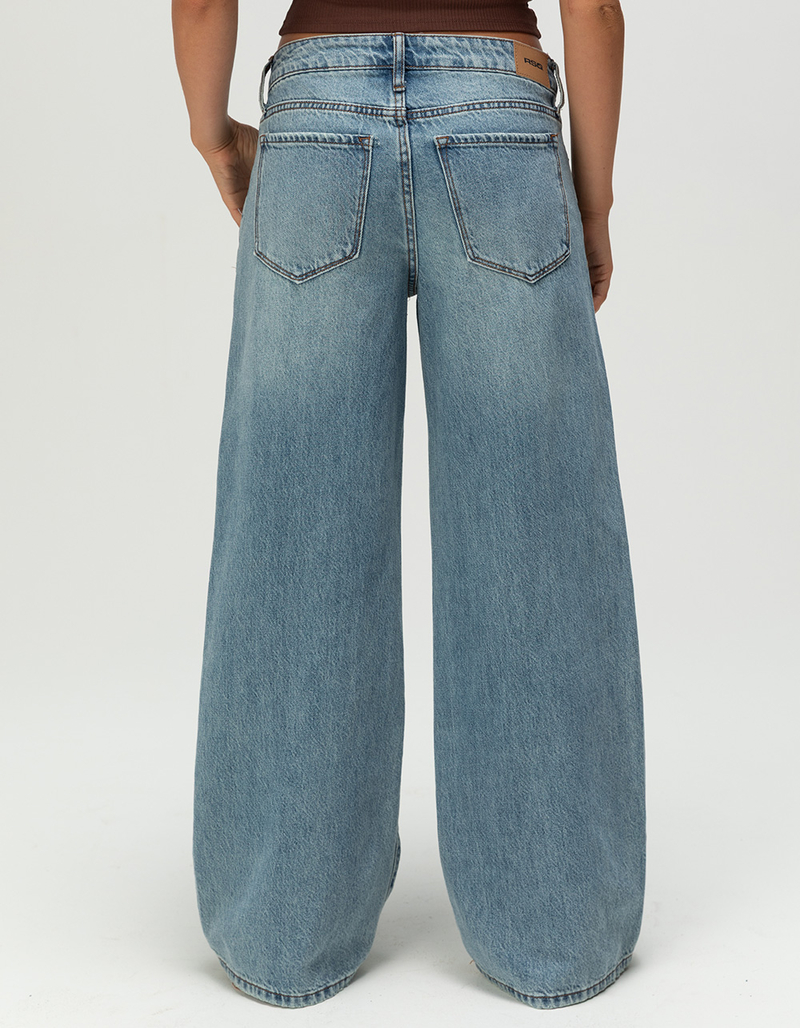 RSQ Womens Mid Rise Wide Leg Jeans image number 3