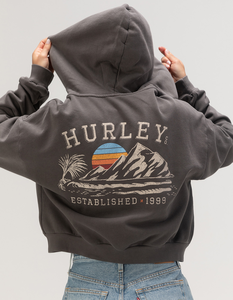 HURLEY Outsider Womens Crop Zip-Up Hoodie image number 1