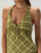 FULL TILT Womens Plaid Halter Top image number 5