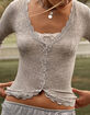 FREE PEOPLE Big Love Womens Rib Cardigan image number 5