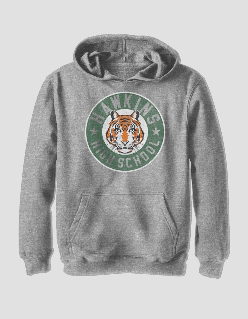 STRANGER THINGS Hawkins High School Tigers Emblem Unisex Kids Hoodie