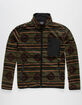 ORIGINAL DELUXE Zip Polar Fleece Mens Green Jacket image number 1