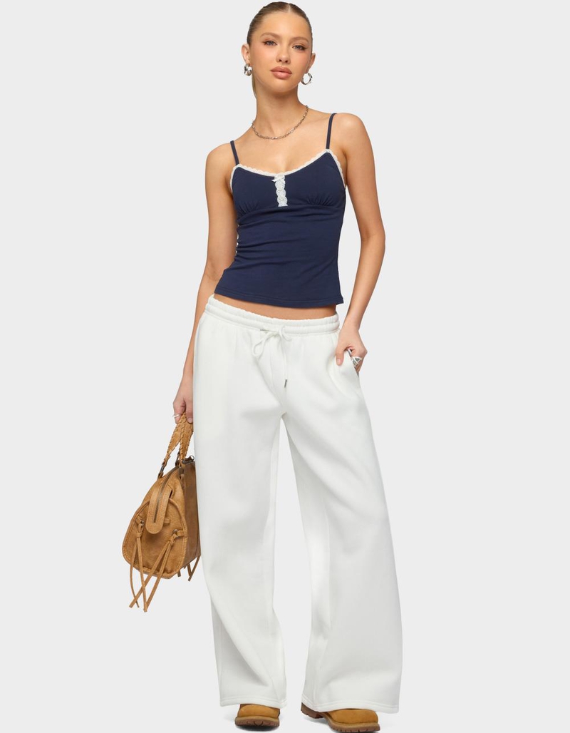 EDIKTED Olezka Contrast Lacey Tank Top image number 4