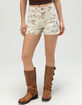 WRANGLER High Rise Print Womens Cowboy Shorts image number 3