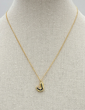 DO EVERYTHING IN LOVE 14K Gold Dipped J Initial Bubble Necklace Alternative Image