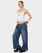 EDIKTED Petite Cory Striped Low Rise Jeans image number 4
