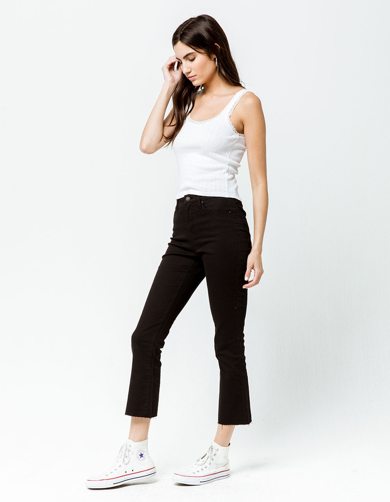 RSQ Sydney Crop Black Womens Flare Jeans image number 4