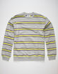 OBEY Ideals Organic Stripe Mens Crew Sweatshirt image number 1