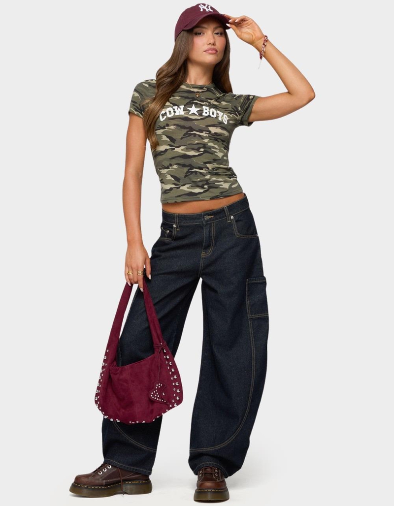 EDIKTED Nika Camo Cowboys Tee image number 4
