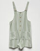 WHITE FAWN Beach Stripe Girls Shortalls image number 1