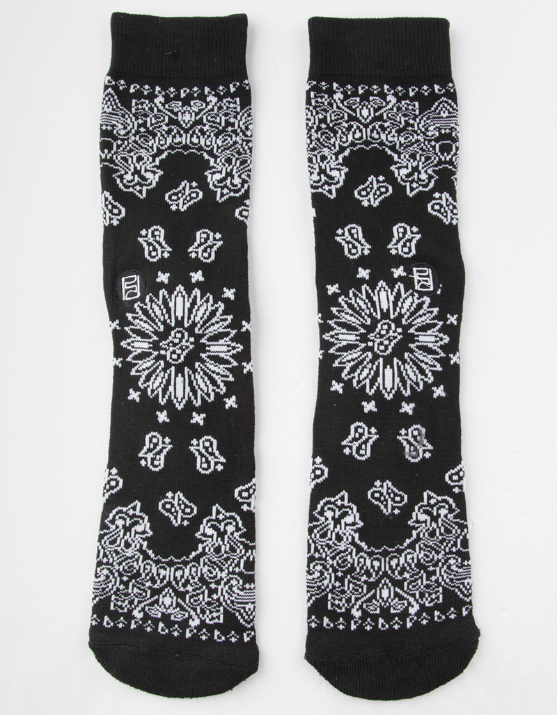 PSD Black Bandana Mens Crew Socks image number 0