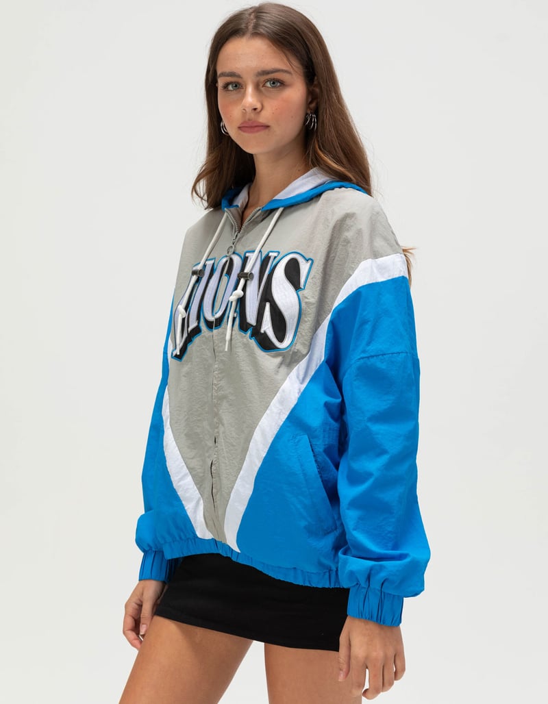 WEAR BY ERIN ANDREWS Detroit Lions Womens Windbreaker Jacket image number 2