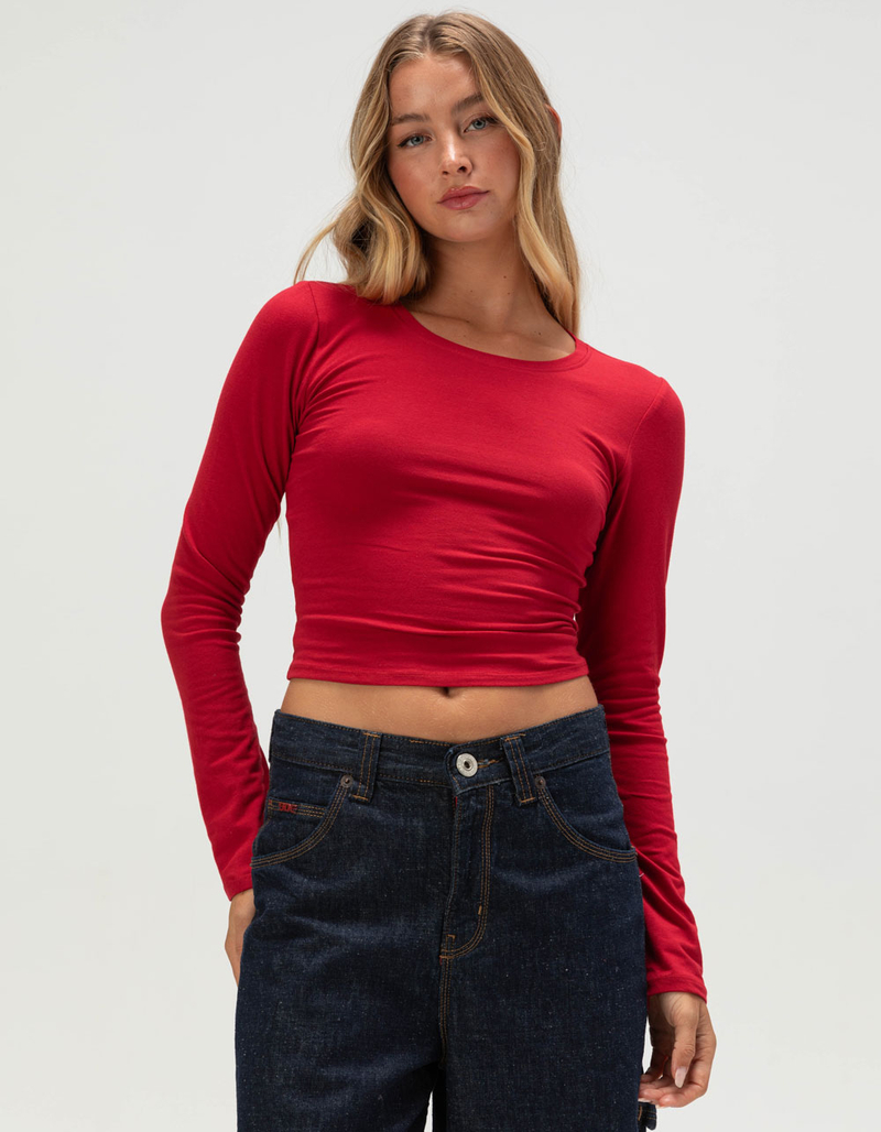 TILLYS Womens Long Sleeve Baby Tee image number 0