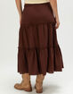 NECTAR CLOTHING Womens Tiered Maxi Skirt image number 4