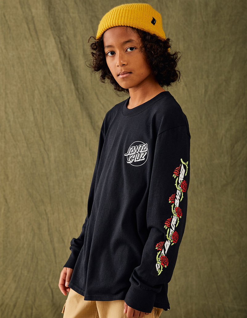 SANTA CRUZ Dressen Roses Vine Opus Boys Long Sleeve Tee image number 0
