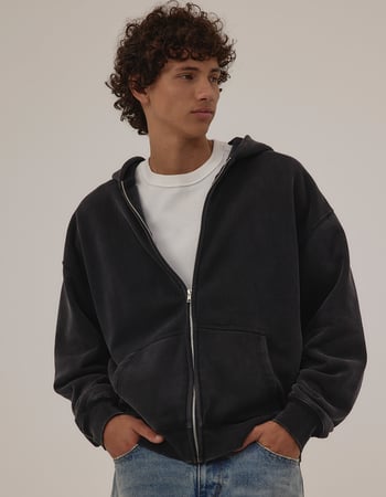 RSQ Mens Oversized Zip-Up Hoodie Primary Image