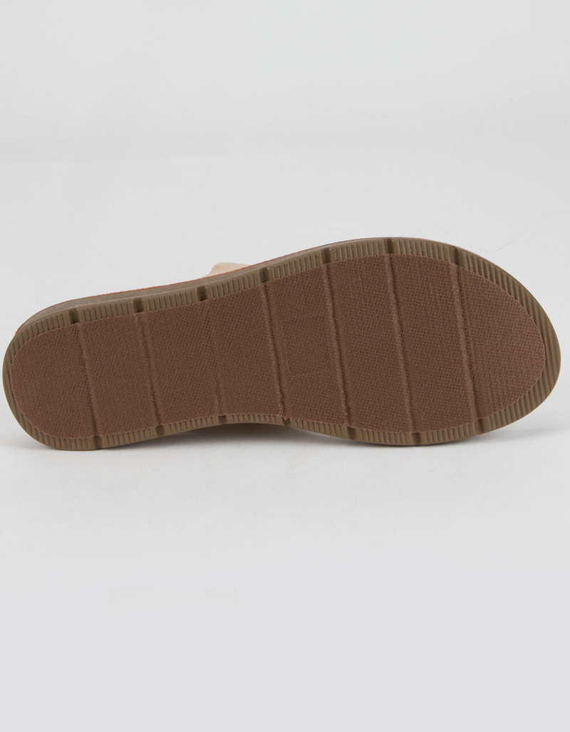 SODA Elastic Ankle Strap Womens Nude Sandals image number 3