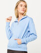 FULL TILT Quarter Zip Oversized Light Blue Womens Hoodie image number 1
