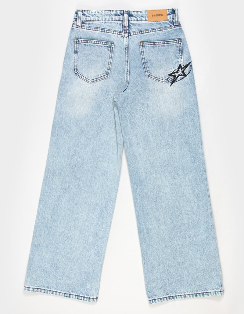 RSQ Boys Extra Baggy Embroidered Jeans image number 5
