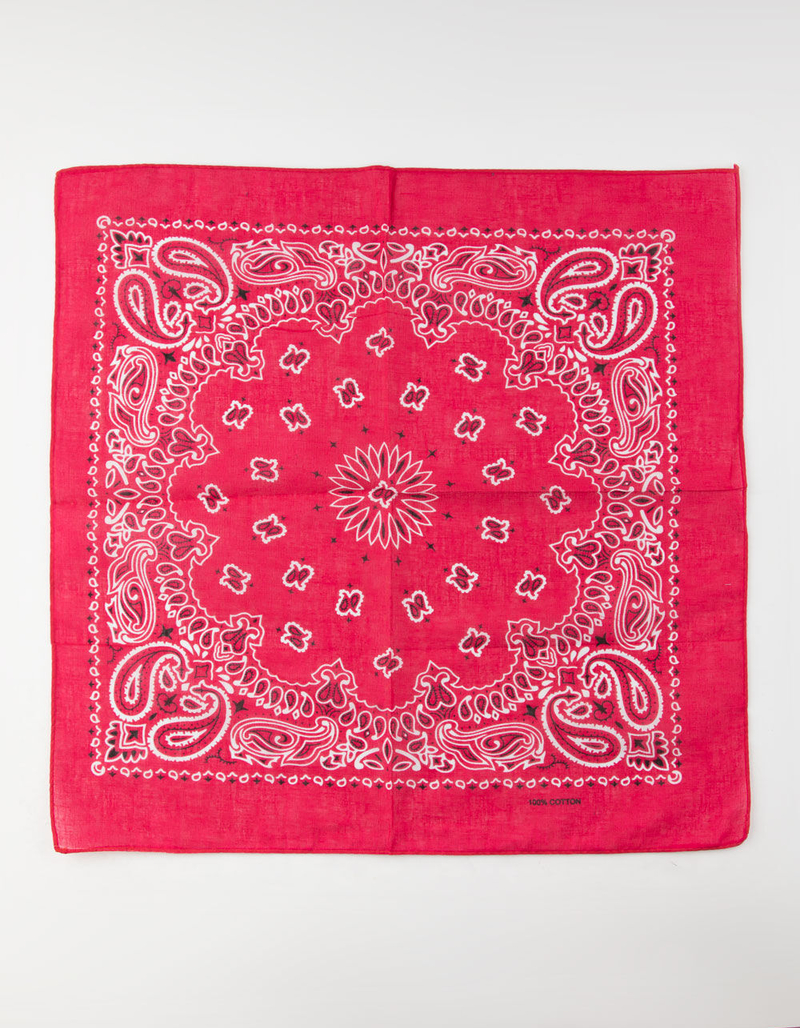 Hot Pink Paisley Bandana image number 1