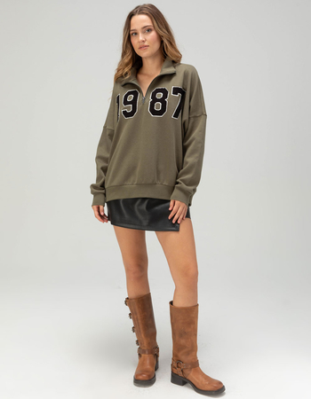 NOISY MAY Alden Womens Quarter Zip Sweatshirt Alternative Image