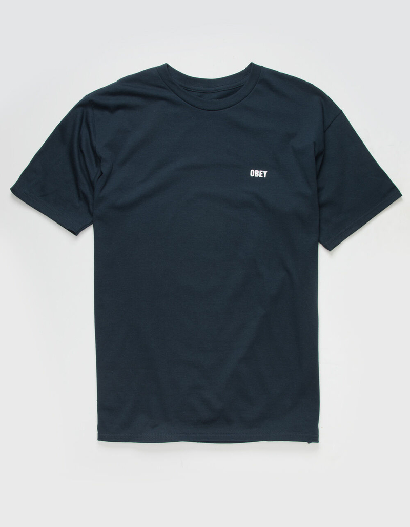 OBEY Obey Star Hammer Mens Navy T-Shirt image number 1