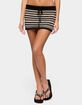 EDIKTED Britta Striped Knit Mini Skirt image number 1