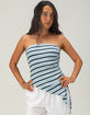 FULL TILT Womens Stripe Long Cinch Tube Top image number 1