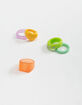 FULL TILT 5 Pack Heart Resin Ring Set image number 1