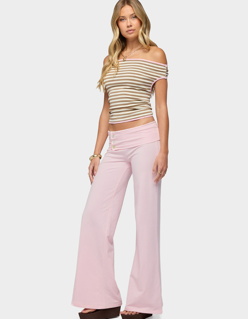 EDIKTED Poppy Foldover Wide Leg Pants image number 3