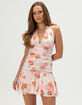 FULL TILT Womens Floral Mesh Halter Dress image number 1