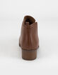SODA Chop Out Low Womens Cognac Booties image number 4