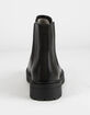 SODA Flat Womens Black Chelsea Boots image number 4